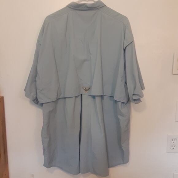 Columbia PFG Mens 2XL Blue Short Sleeve Button Up Vented Fishing Shirt Outdoors - Picture 8 of 12